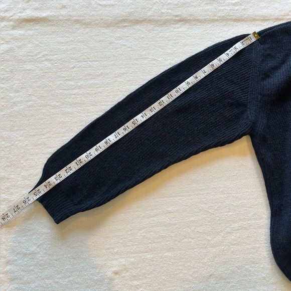 Daniel Cremieux Baby Alpaca Navy Cardigan Sweater Classic Knit V-neck Size XL - Picture 11 of 11